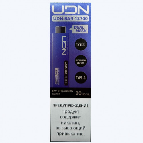 Электронная сигарета UDN BAR 12700 Киви Клубника Гуава